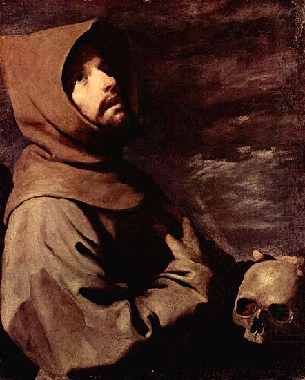 Meditierender Hl. Franziskus mit Totenschadel, Francisco de Zurbaran